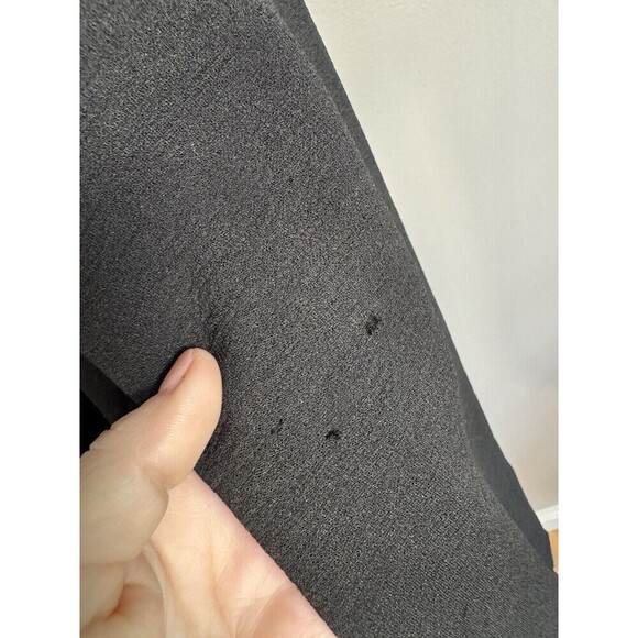 Madewell Bubble Sleeve TIE Front Mini Dress Size XL BOHO BLACK - Picture 2 of 9